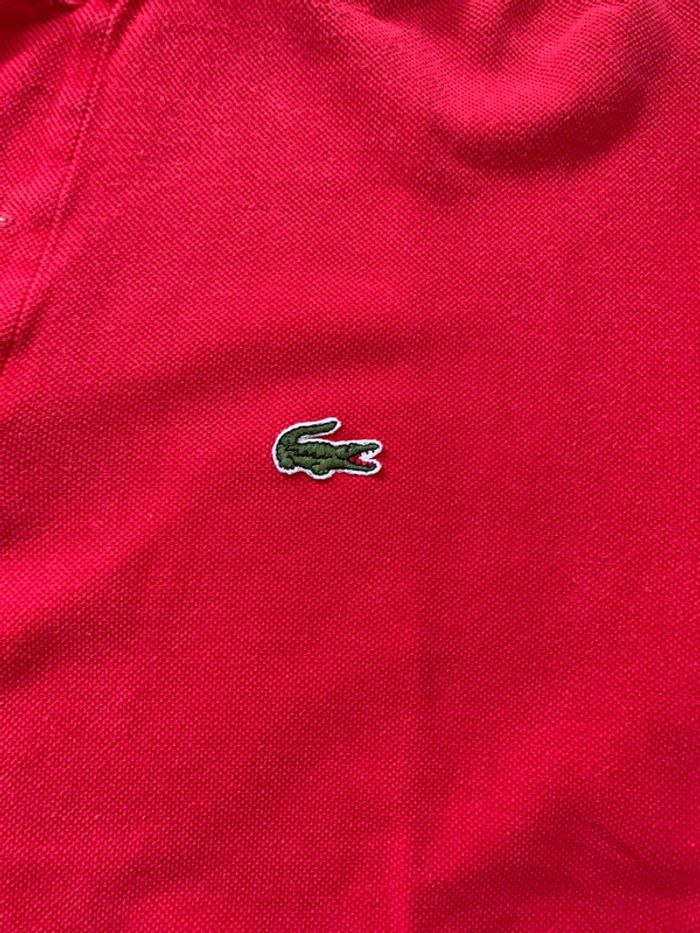 Polo vintage Lacoste Rouge - photo numéro 2