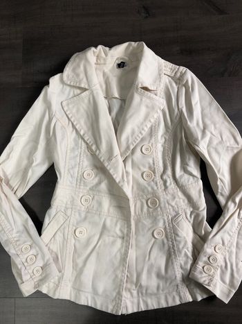 Trench court printanier H&M taille 38 crème