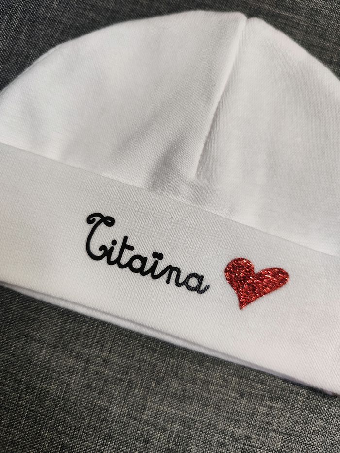 Bonnet de naissance mixte personnalisé - photo numéro 2