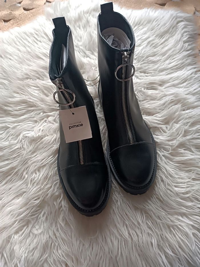 Bottines noires zip à l'avant Taille 40 Pimkie Neuf avec étiquette - photo numéro 4