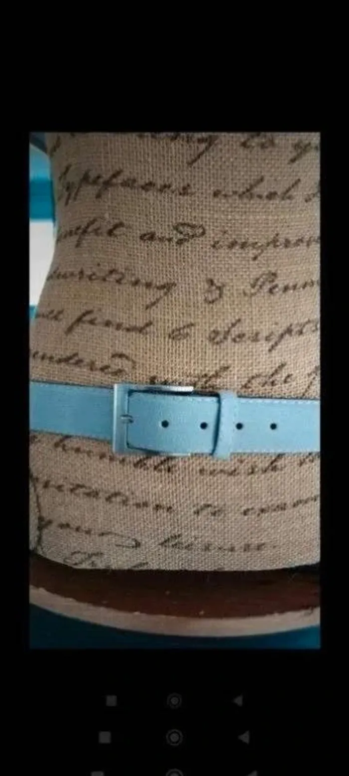 Ceinture suédine grise 120 cm boucle argenté - photo numéro 7