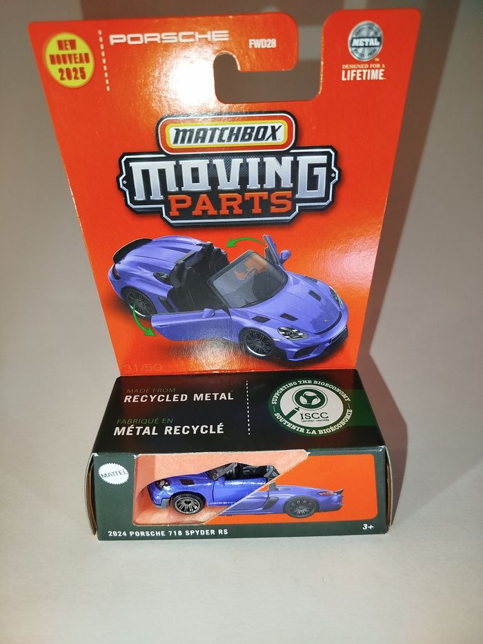 Matchbox 2024 Porsche 718 Spider RS Moving parts 2025 - photo numéro 7