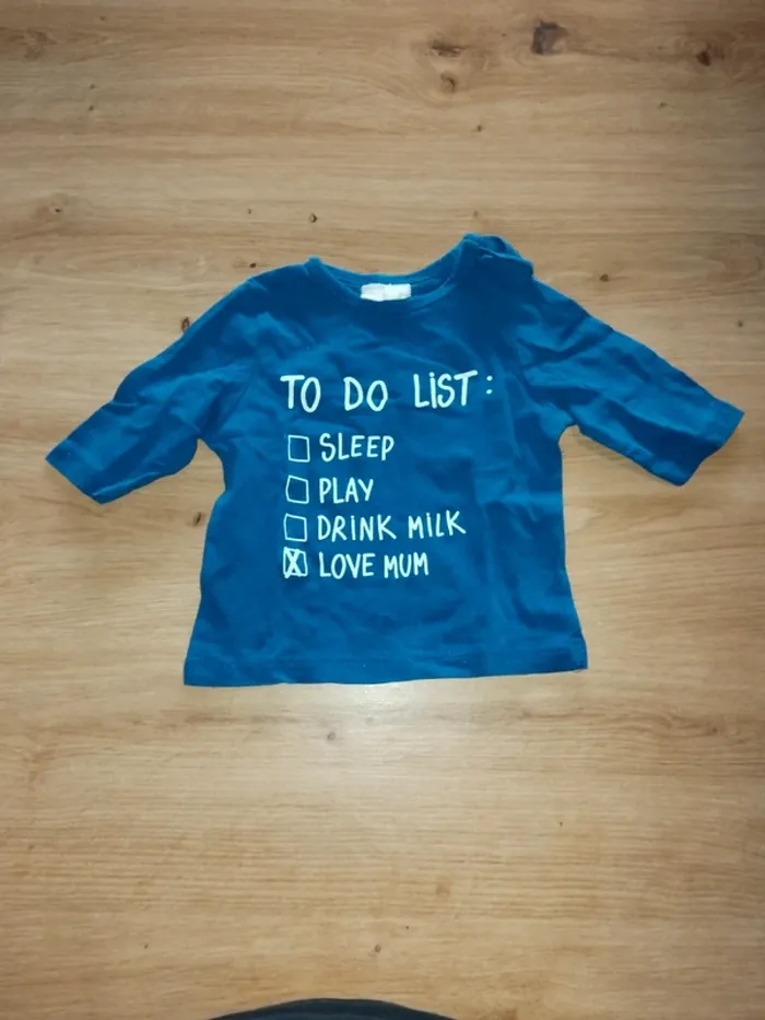 Lots 3 T-shirt manche longue garçon taille 1 mois - photo numéro 5