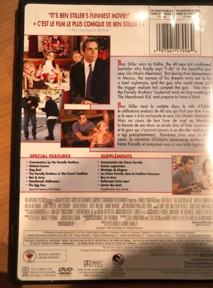 DVD Le brise cœur avecBen stiller - photo numéro 2