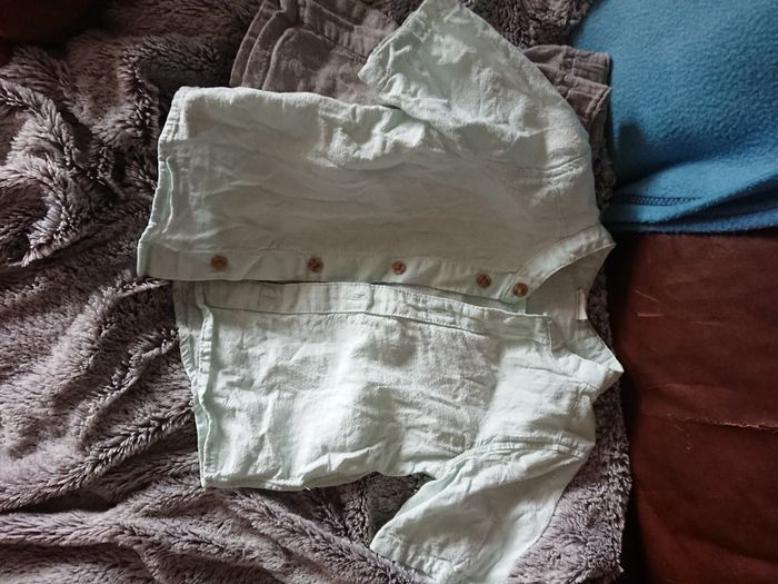 Ensemble garçon short et chemise col Mao - photo numéro 7