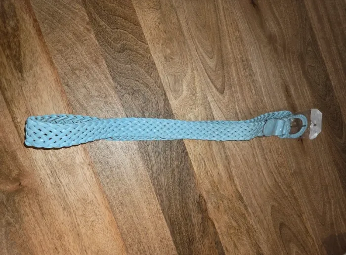 Ceinture tressée bleu clair - photo numéro 3