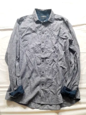 Chemise chaude homme bleue Jules taille XXL