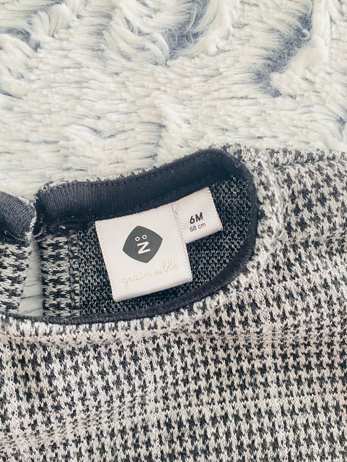 Robe Bébé Grise 6 mois Grain de blé - photo numéro 4