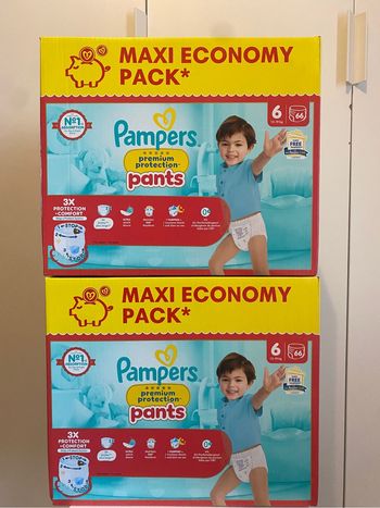 132 couches Pampers premium pants taille 6