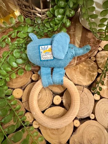 Hochet bois moulin Roty éléphant sous mon baobab 