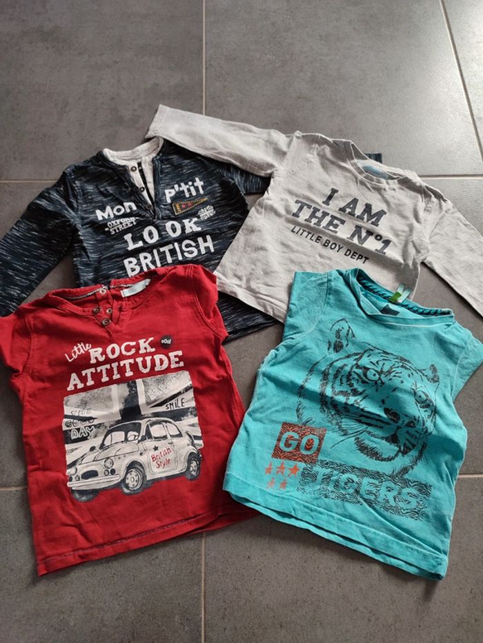 Lot 4 t-shirts manches longues