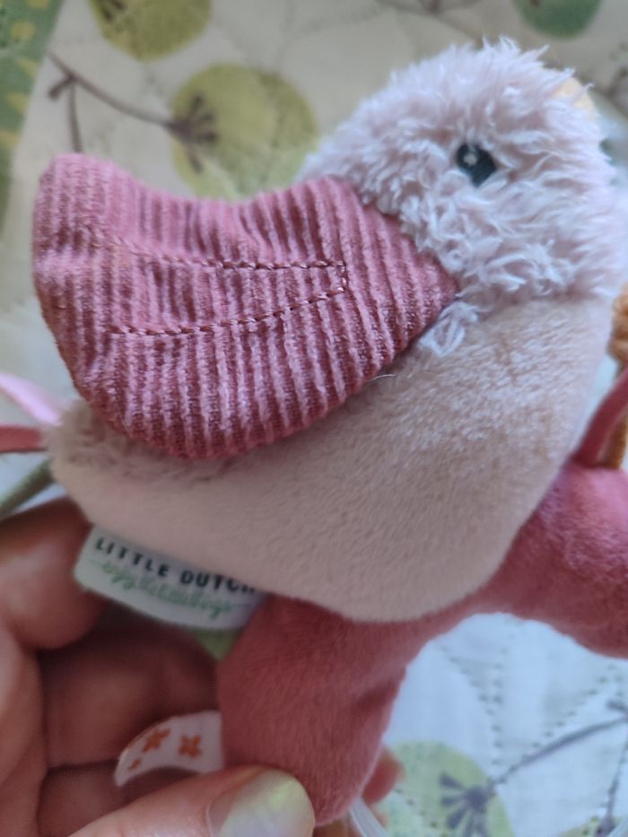 Doudou chien dpam et oiseau hochet little dutch - photo numéro 3