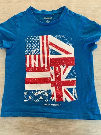 t shirt manches courtes drapeaux