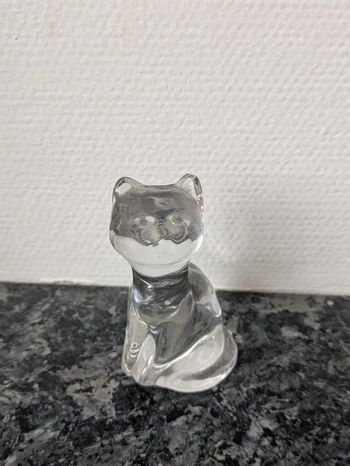 Figurine chat en verre 