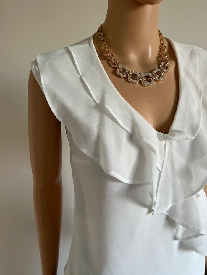 Blouse blanche sans manches Morgan taille 34 jamais portée - photo numéro 5