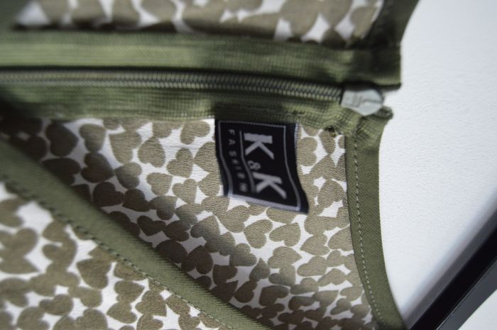 Robe K&K Fashion L – kaki & imprimé beige, coupe féminine - photo numéro 2