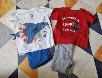 2 pyjaShorts 4 et 5 ans