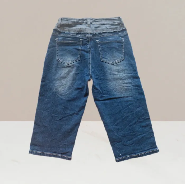 Pantacourt en jeans bleu - Taille M - photo numéro 3