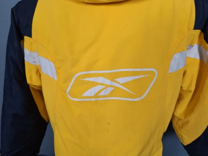 Blouson à capuche reebok taille 18/20 ans jaune et bleu brodé et floqué (255) - photo numéro 9