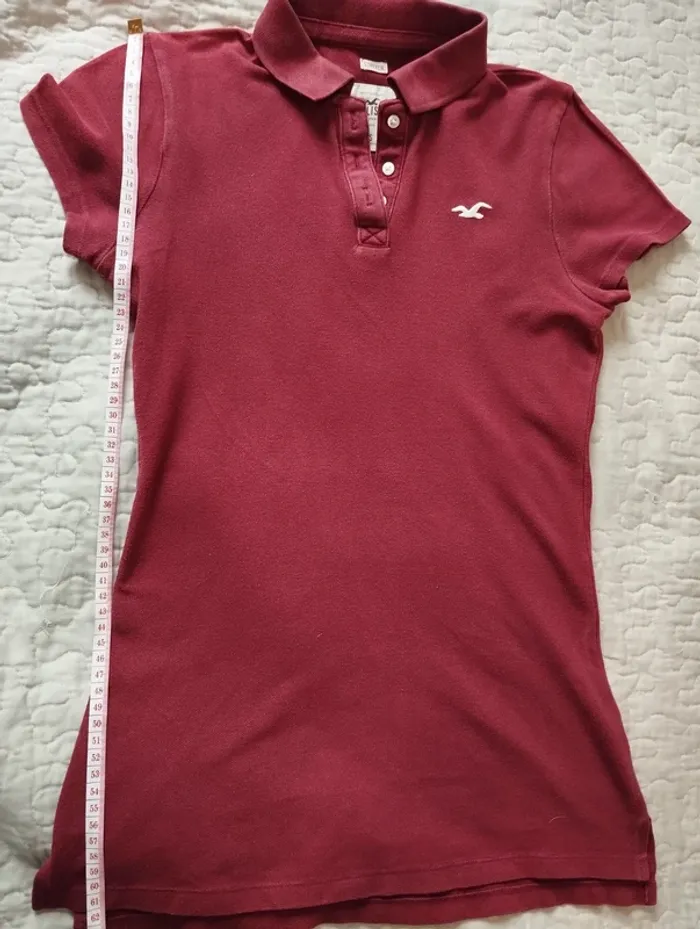 Polo Hollister bordeaux taille S femme - photo numéro 6