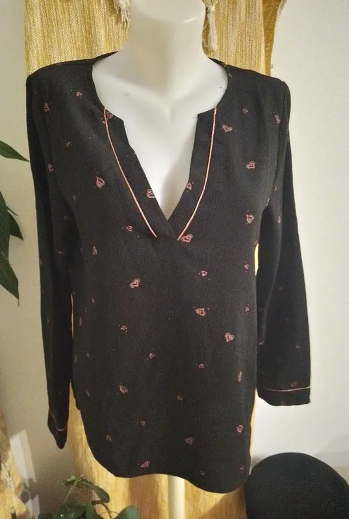 Blouse taille 2 - 100% polyester - Cherry Paris - photo numéro 4