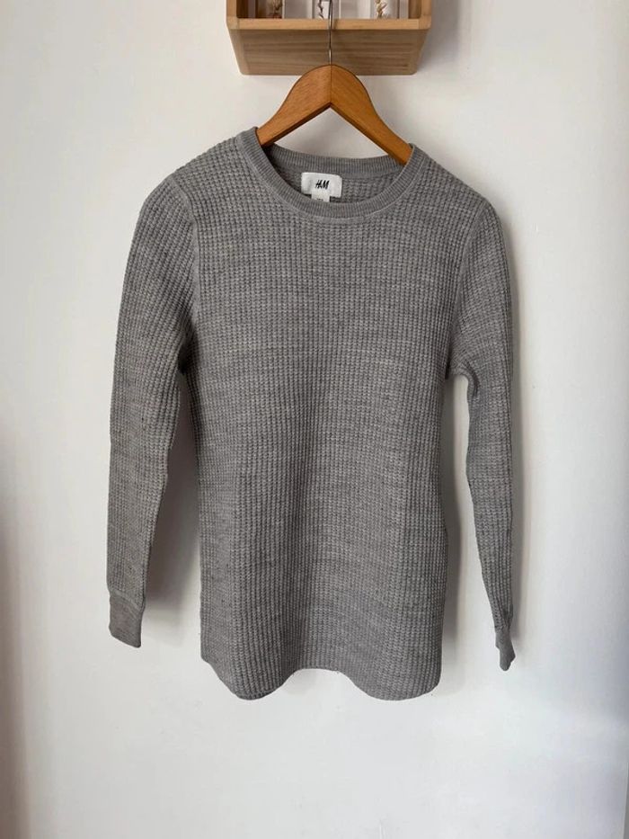 Pull maille gris H&M