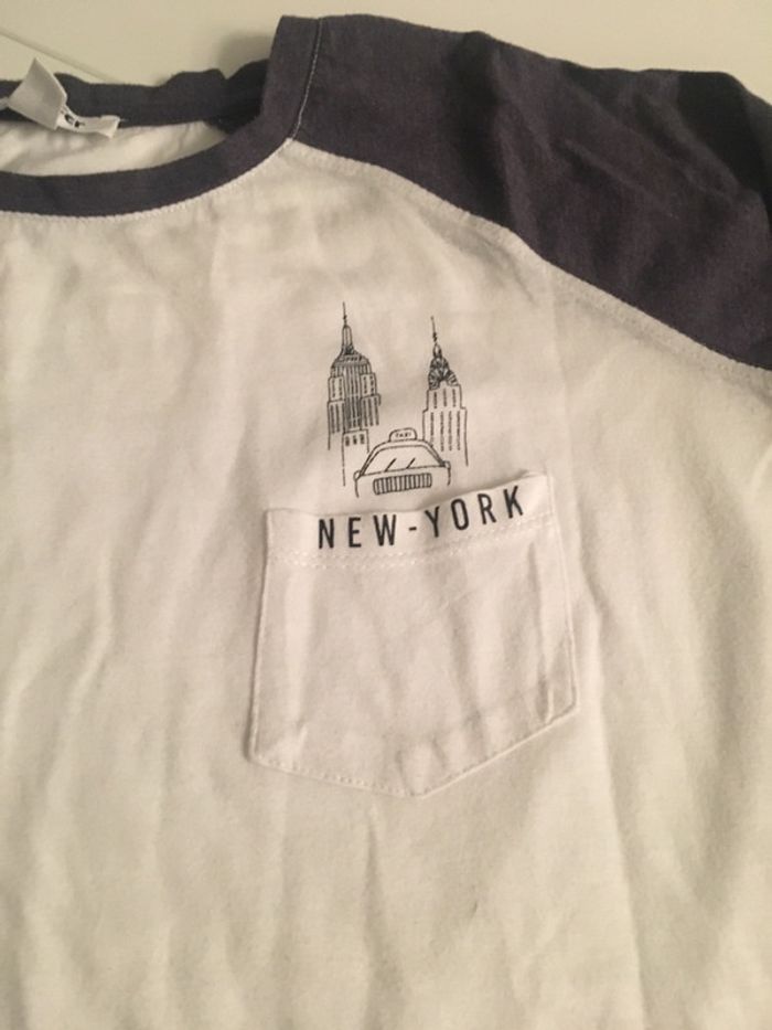 TEE shirt blanc et gris - photo numéro 2