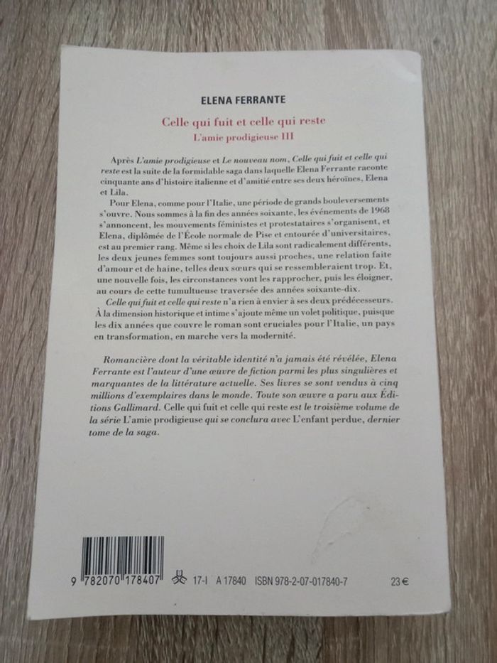 * Elena Ferrante - Celle qui fuit et celle qui reste L'amie prodigieuse III - photo numéro 2