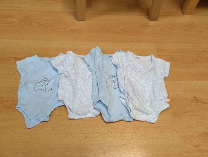 Lot de 4 bodies manches courtes bébé 1 mois Noukie's - photo numéro 3