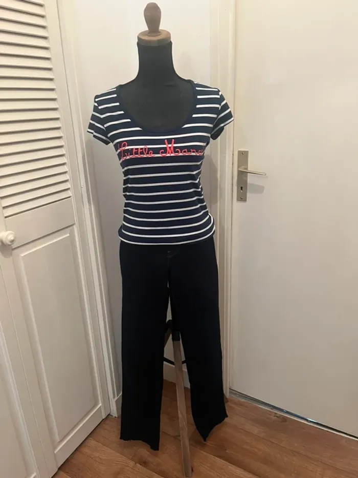 T shirt marinière - Little Marcel - taille XS - photo numéro 4