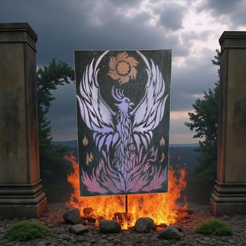 Ardoise Décorative – Phénix Flamboyant