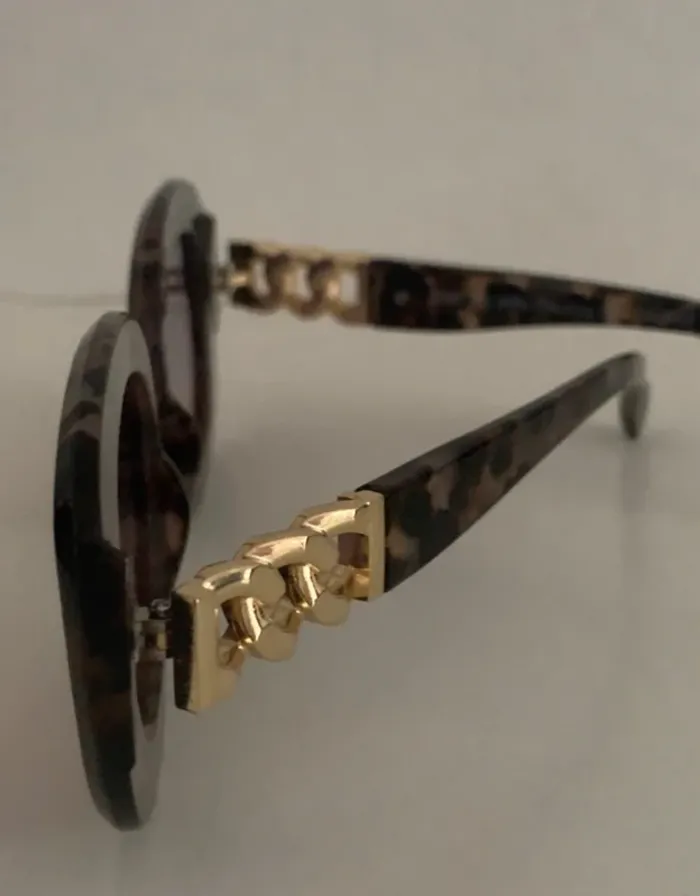 Lunettes imprimé avec deco doré de Soleil vintage - photo numéro 2