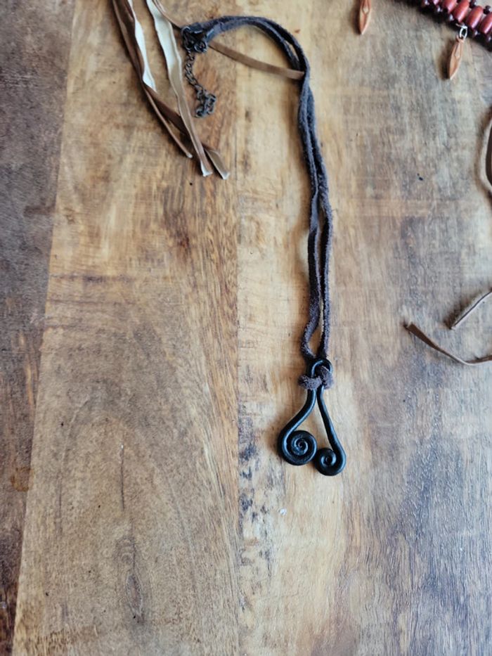 Lot collier thème nature perle et pendentif - photo numéro 2