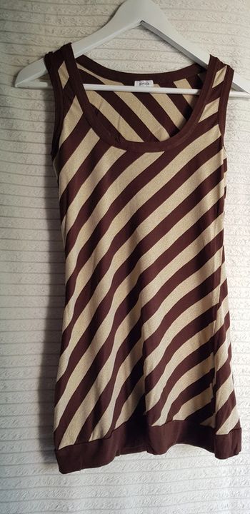 Débardeur marron et doré