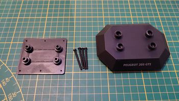 Support + visserie pièce détachée miniature Peugeot 205 GTI 1/18 Solido #B41