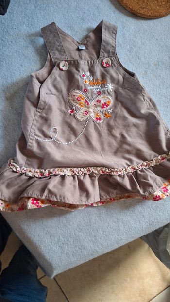 Robe été maron fleuri