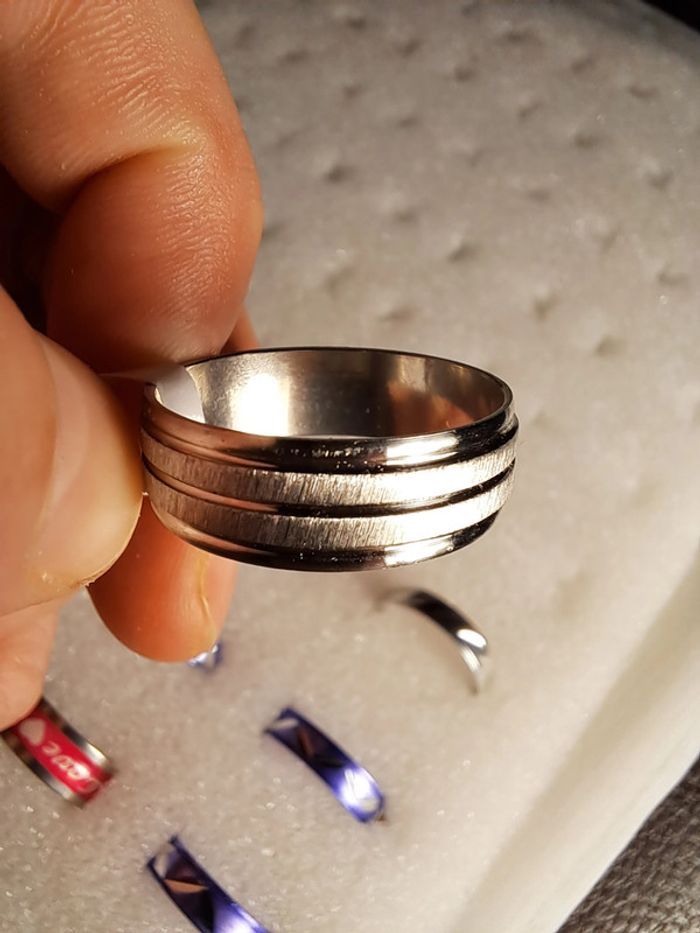 Bague acier inoxydable Granuleuse