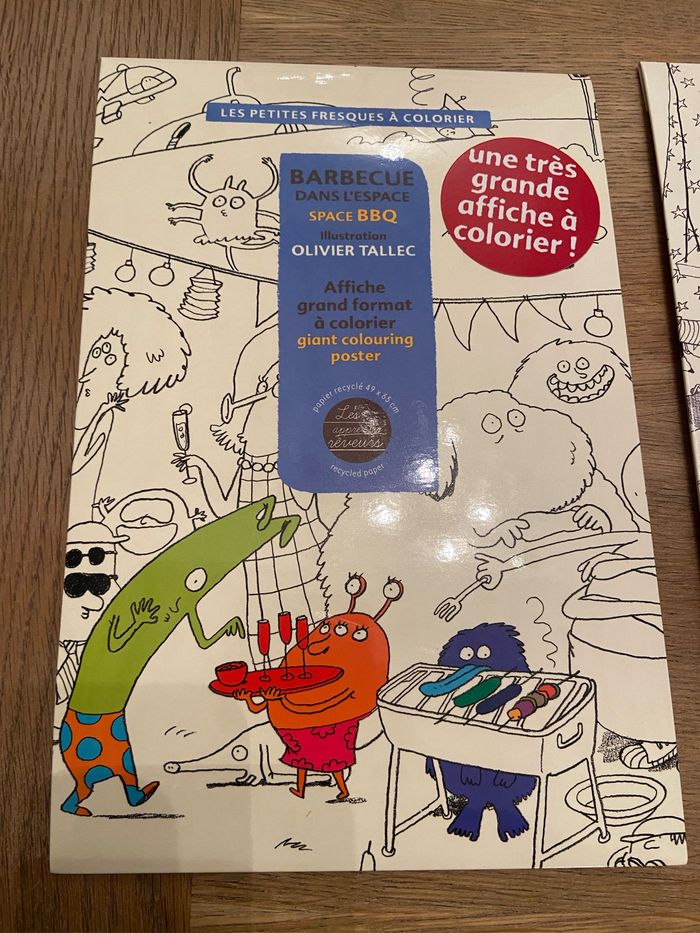 Lot neuf de deux affiches à colorier - photo numéro 2