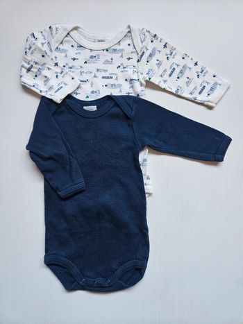 Lot de 2 bodies 3 mois petit bateau