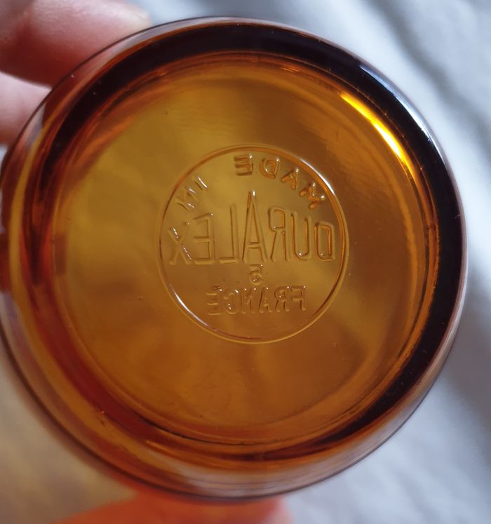 Lot de 12 verres ambrés – Duralex - Vintage - photo numéro 3