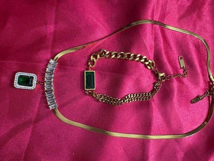 Collier et bracelet femme en acier inoxydable - photo numéro 4