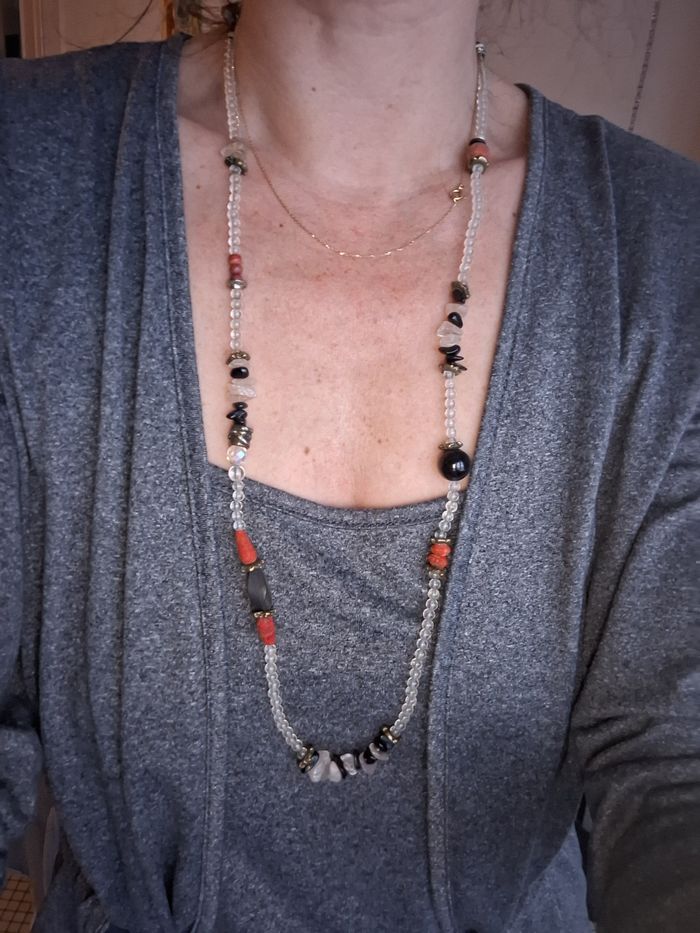 Collier sautoir en pierres naturelles - photo numéro 5