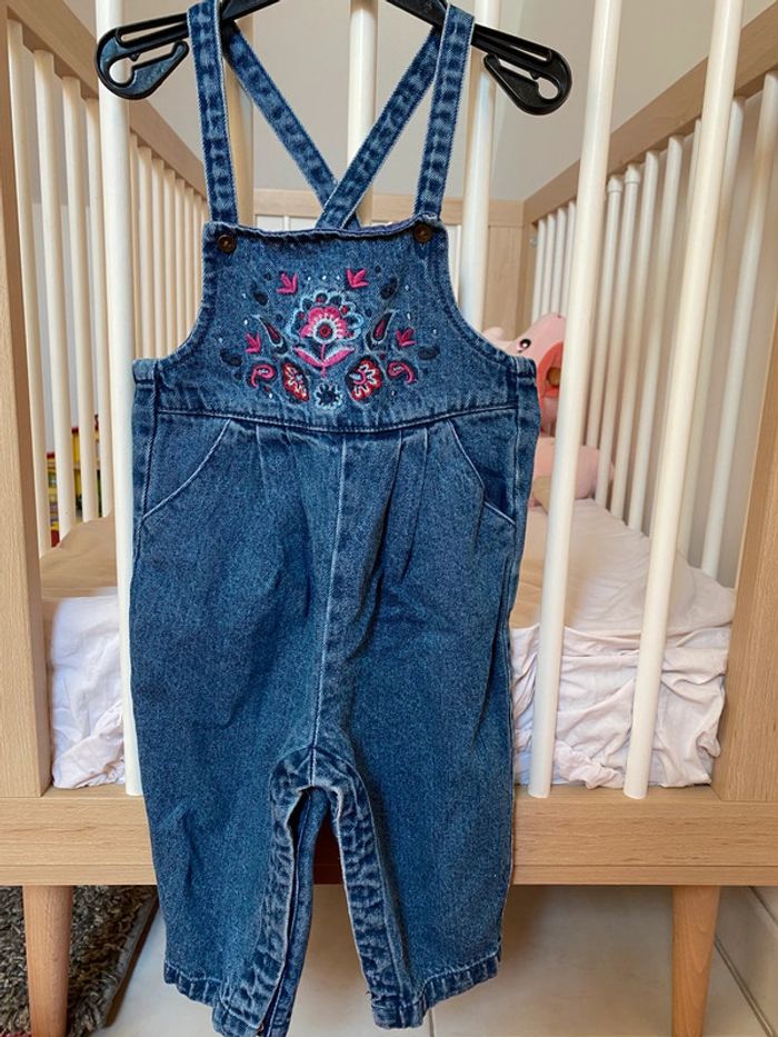 Salopette jean bébé fille 18m DPM