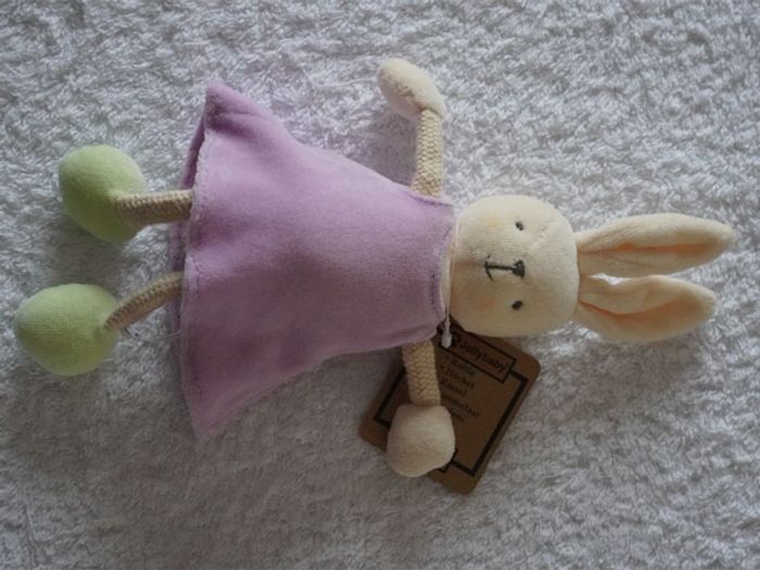 Doudou Hochet Lapin JollyBaby neuf avec étiquette