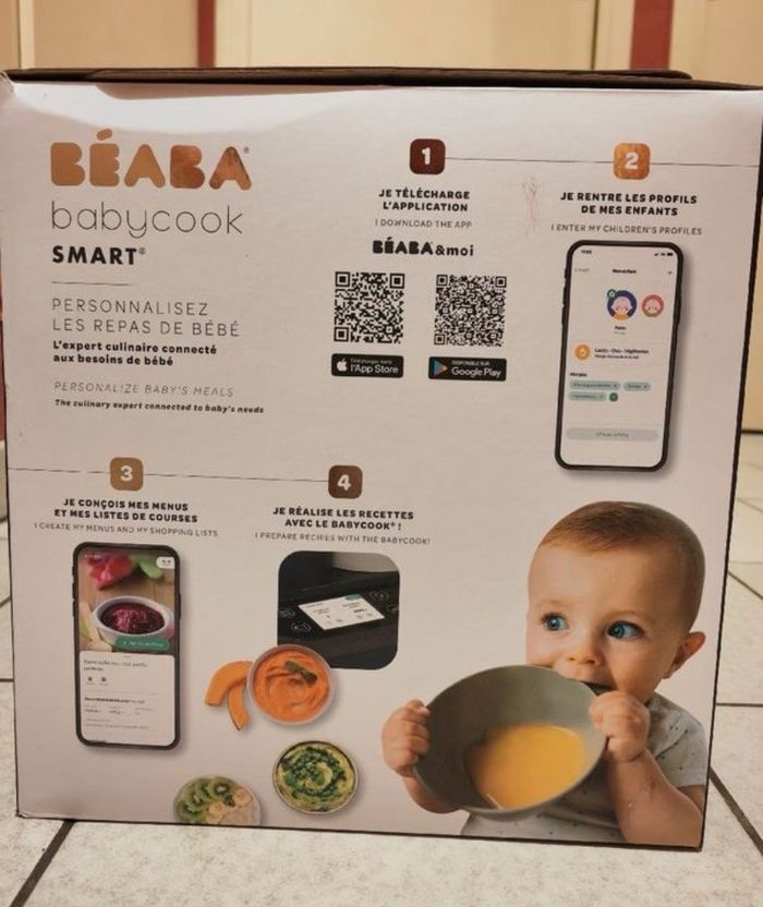 Robot  cuiseur Baby Cook Smart Beaba Connecter  neuf - photo numéro 3