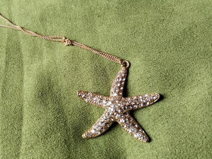 Collier long . 49 cm . Étoile. - photo numéro 2