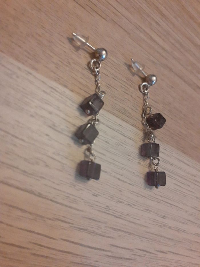 Boucles d'oreilles cubes - photo numéro 2