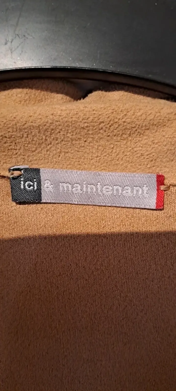 Chemisier/Veste marron clair - Marque Ici et Maintenant - Taille 38 - Très bon état. - photo numéro 4