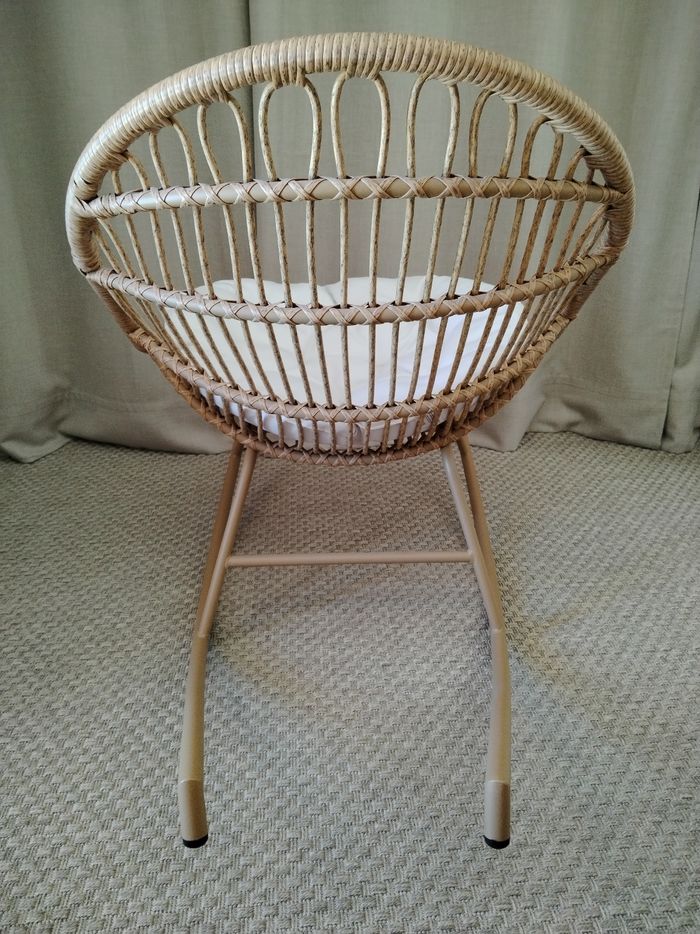 Siège à bascule en rotin - photo numéro 6