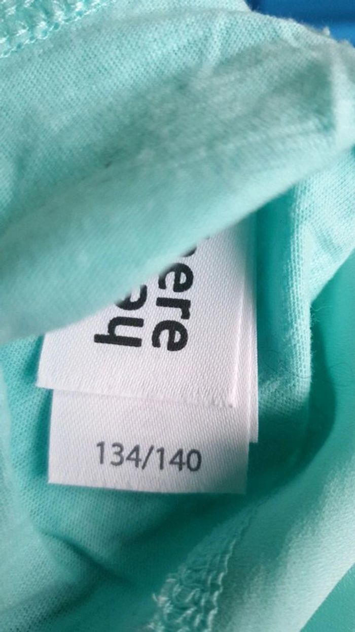 T shirt vert d'eau neuf fille - photo numéro 5